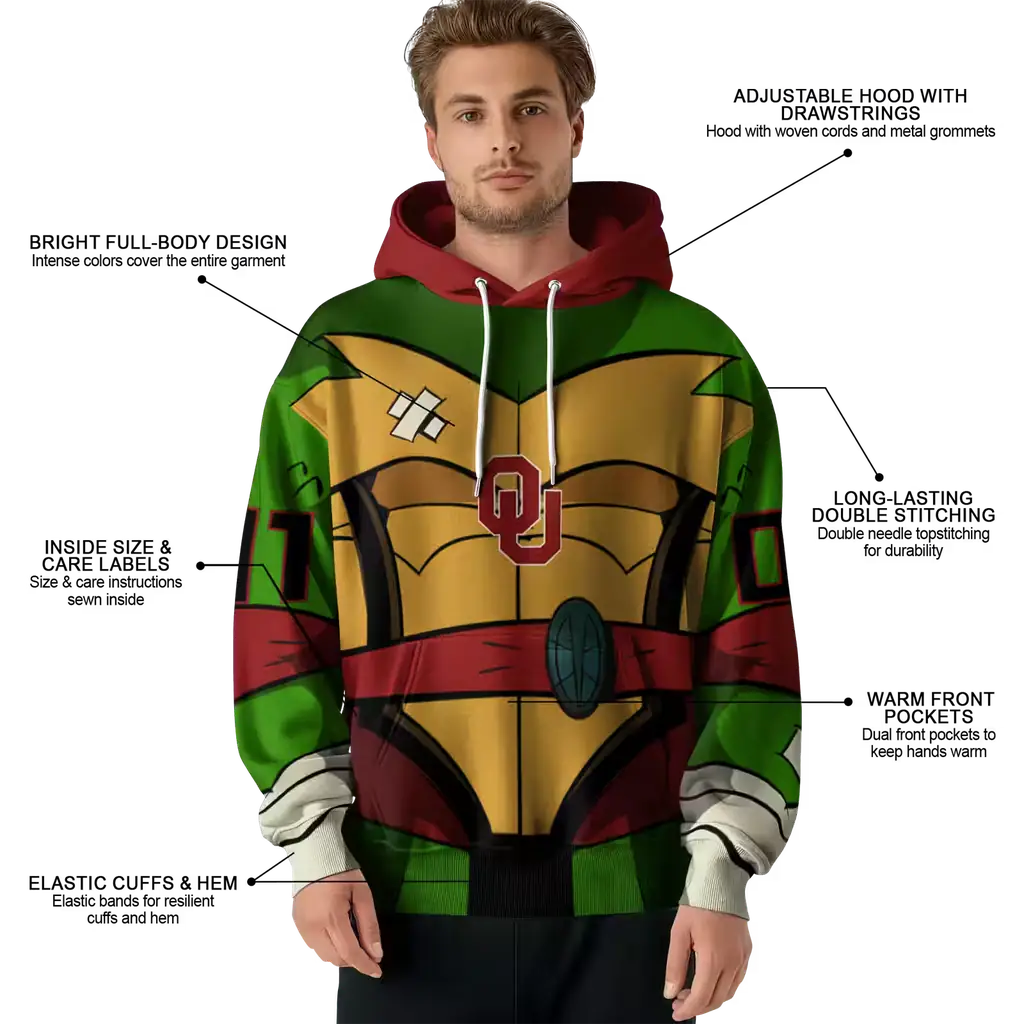 personalized oklahoma sooners superhero armor crimson green hoodie latest model personalized oklahoma sooners superhero armor crimson green hoodie latest model