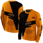 personalized oklahoma state cowboys abstract shape orange hoodie best selling