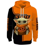 personalized oklahoma state cowboys baby yoda orange black hoodie best selling