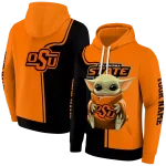 personalized oklahoma state cowboys baby yoda orange black hoodie best selling