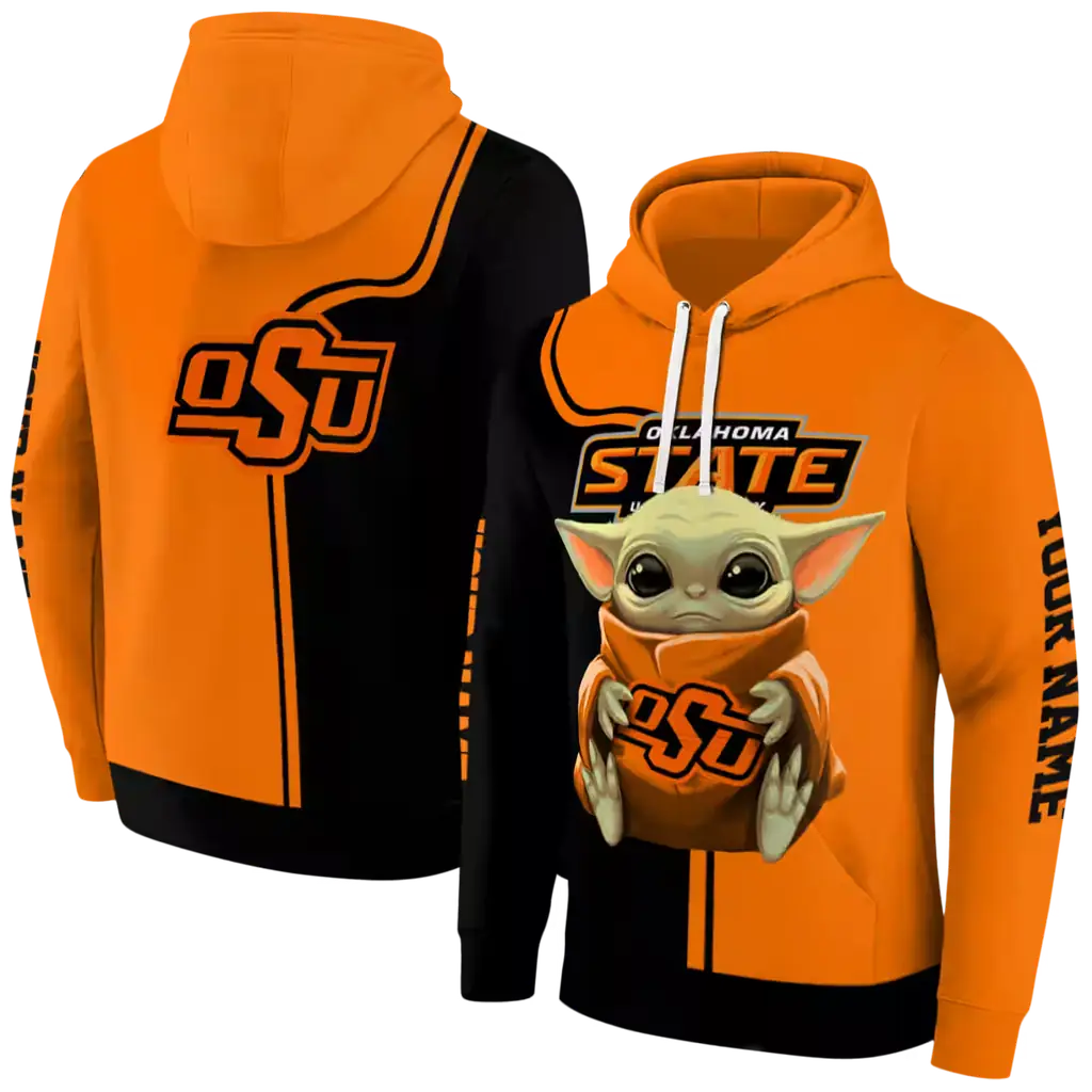 personalized oklahoma state cowboys baby yoda orange black hoodie fashion forward personalized oklahoma state cowboys baby yoda orange black hoodie fashion forward