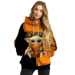 personalized oklahoma state cowboys baby yoda orange black hoodie best selling