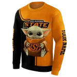 personalized oklahoma state cowboys baby yoda orange black hoodie best selling