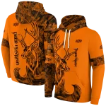 personalized oklahoma state cowboys deer silhouette orange hoodie best selling
