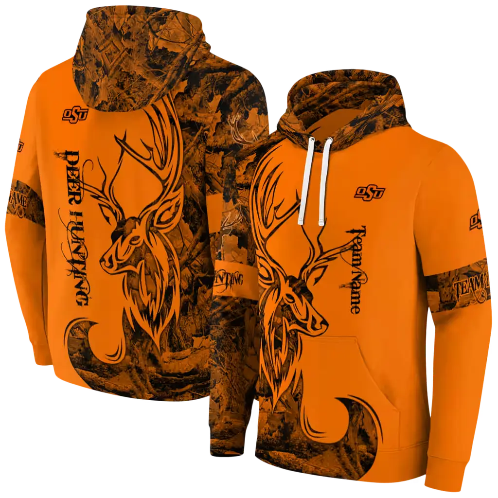 personalized oklahoma state cowboys deer silhouette orange hoodie fashion forward personalized oklahoma state cowboys deer silhouette orange hoodie fashion forward