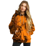 personalized oklahoma state cowboys deer silhouette orange hoodie best selling
