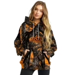 personalized oklahoma state cowboys hunting theme orange black hoodie best selling
