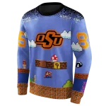 personalized oklahoma state cowboys mario blue black hoodie best selling