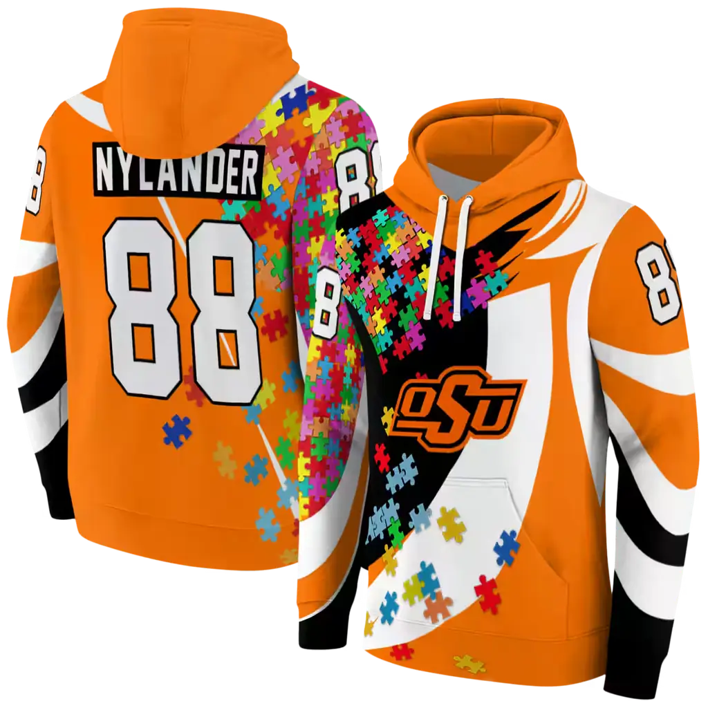 personalized oklahoma state cowboys puzzle pieces orange hoodie fashion forward personalized oklahoma state cowboys puzzle pieces orange hoodie fashion forward