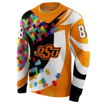 personalized oklahoma state cowboys puzzle pieces orange hoodie best selling