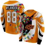 personalized oklahoma state cowboys puzzle pieces orange hoodie best selling