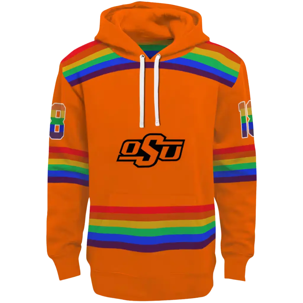 personalized oklahoma state cowboys rainbow stripes orange hoodie best selling personalized oklahoma state cowboys rainbow stripes orange hoodie best selling