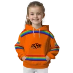 personalized oklahoma state cowboys rainbow stripes orange hoodie best selling
