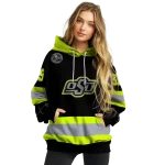 personalized oklahoma state cowboys safety motif black neon green hoodie best selling