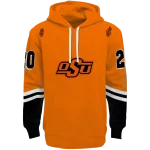 personalized oklahoma state cowboys striped sleeves orange hoodie best selling