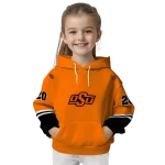 personalized oklahoma state cowboys striped sleeves orange hoodie best selling