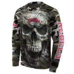 personalized ole miss rebels camo skull hoodie best selling