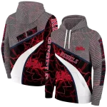 personalized ole miss rebels hexagonal mesh red black gray hoodie best selling