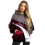 personalized ole miss rebels hexagonal mesh red black gray hoodie best selling