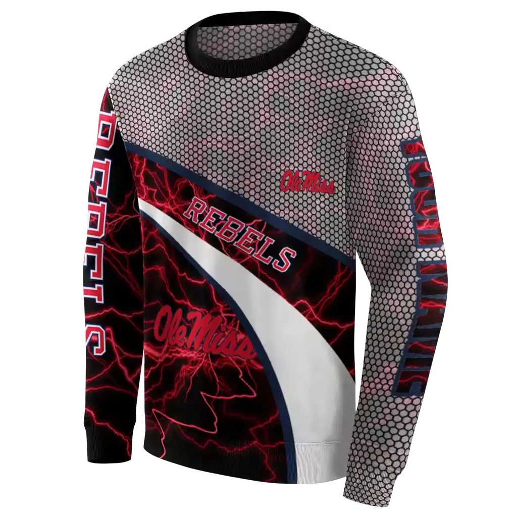 personalized ole miss rebels hexagonal mesh red black gray hoodie new arrival personalized ole miss rebels hexagonal mesh red black gray hoodie new arrival