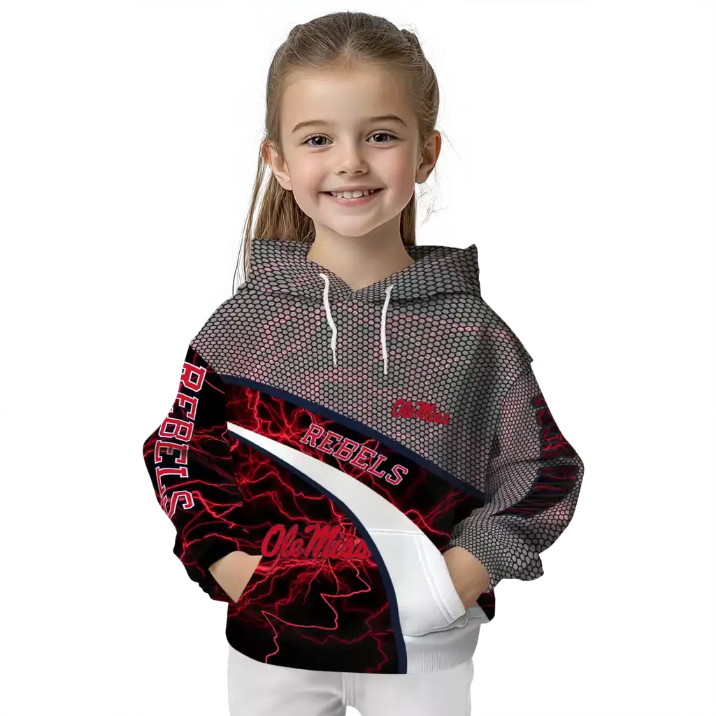 personalized ole miss rebels hexagonal mesh red black gray hoodie top rated personalized ole miss rebels hexagonal mesh red black gray hoodie top rated