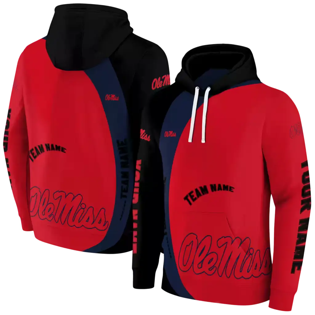 personalized ole miss rebels minimalist design red black hoodie fashion forward personalized ole miss rebels minimalist design red black hoodie fashion forward