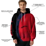 personalized ole miss rebels minimalist design red black hoodie best selling