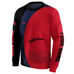 personalized ole miss rebels minimalist design red black hoodie best selling