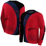 personalized ole miss rebels minimalist design red black hoodie best selling