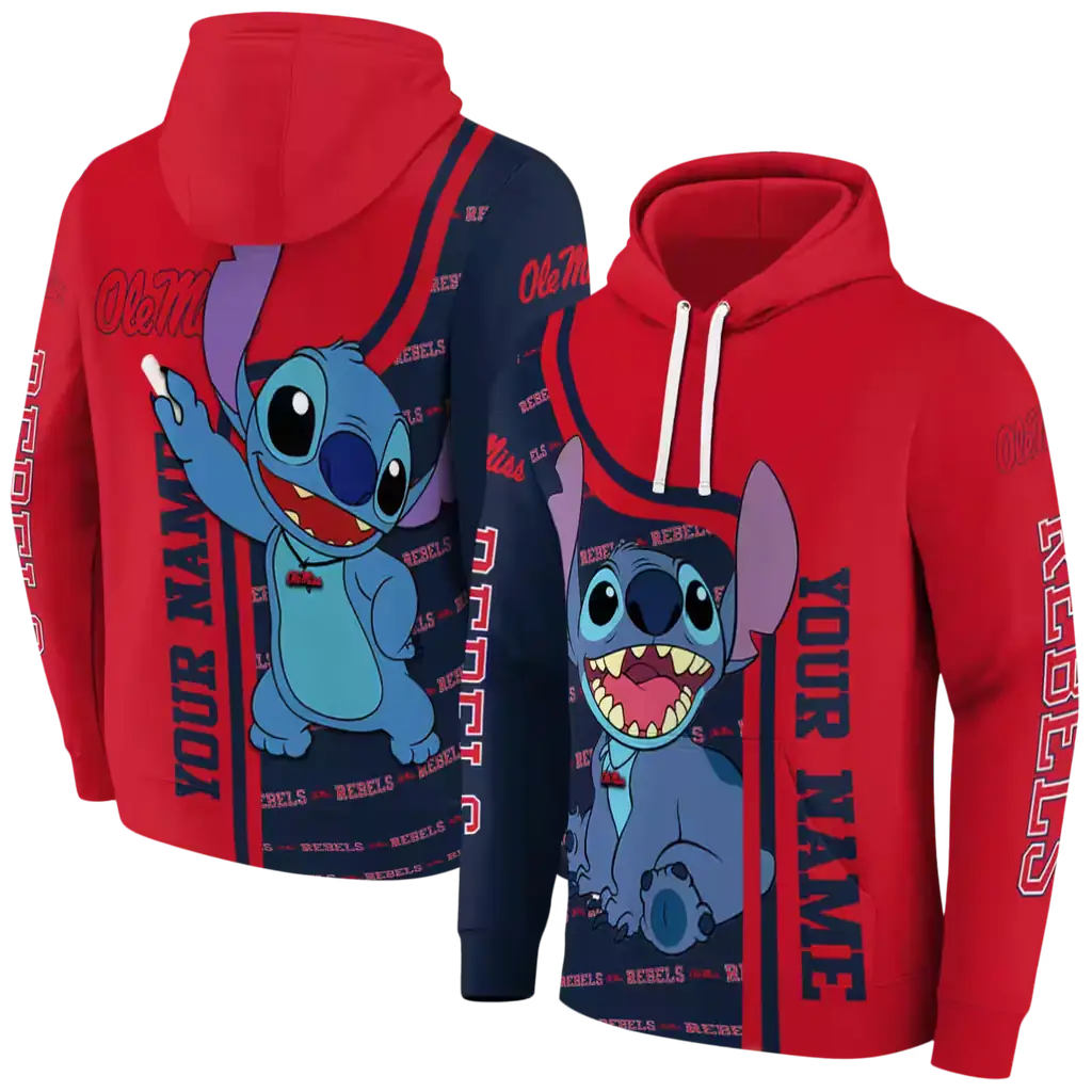 personalized ole miss rebels stitch red hoodie fashion forward personalized ole miss rebels stitch red hoodie fashion forward