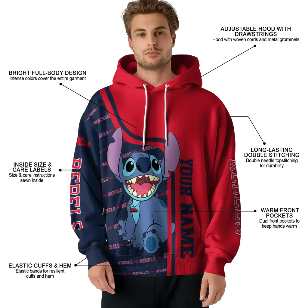 personalized ole miss rebels stitch red hoodie latest model personalized ole miss rebels stitch red hoodie latest model