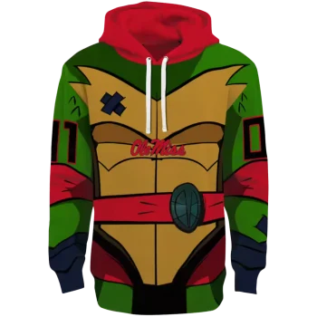 personalized ole miss rebels superhero armor red green hoodie best selling