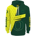 personalized oregon ducks abstract shape green hoodie best selling