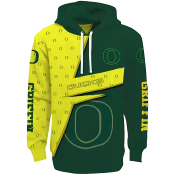 personalized oregon ducks abstract shape green hoodie best selling