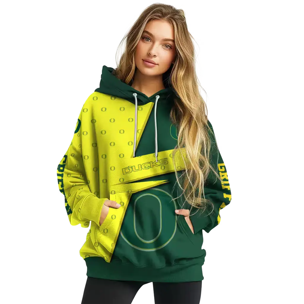 personalized oregon ducks abstract shape green hoodie high quality personalized oregon ducks abstract shape green hoodie high quality