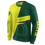 personalized oregon ducks abstract shape green hoodie best selling