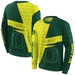 personalized oregon ducks abstract shape green hoodie best selling