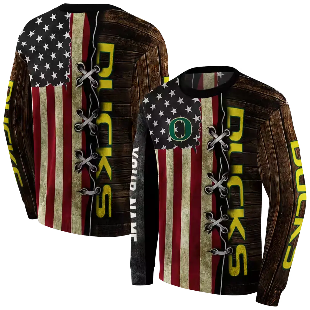 personalized oregon ducks american pride hoodie premium grade personalized oregon ducks american pride hoodie premium grade