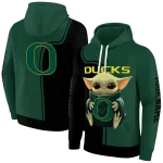 personalized oregon ducks baby yoda green black hoodie best selling