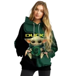 personalized oregon ducks baby yoda green black hoodie best selling