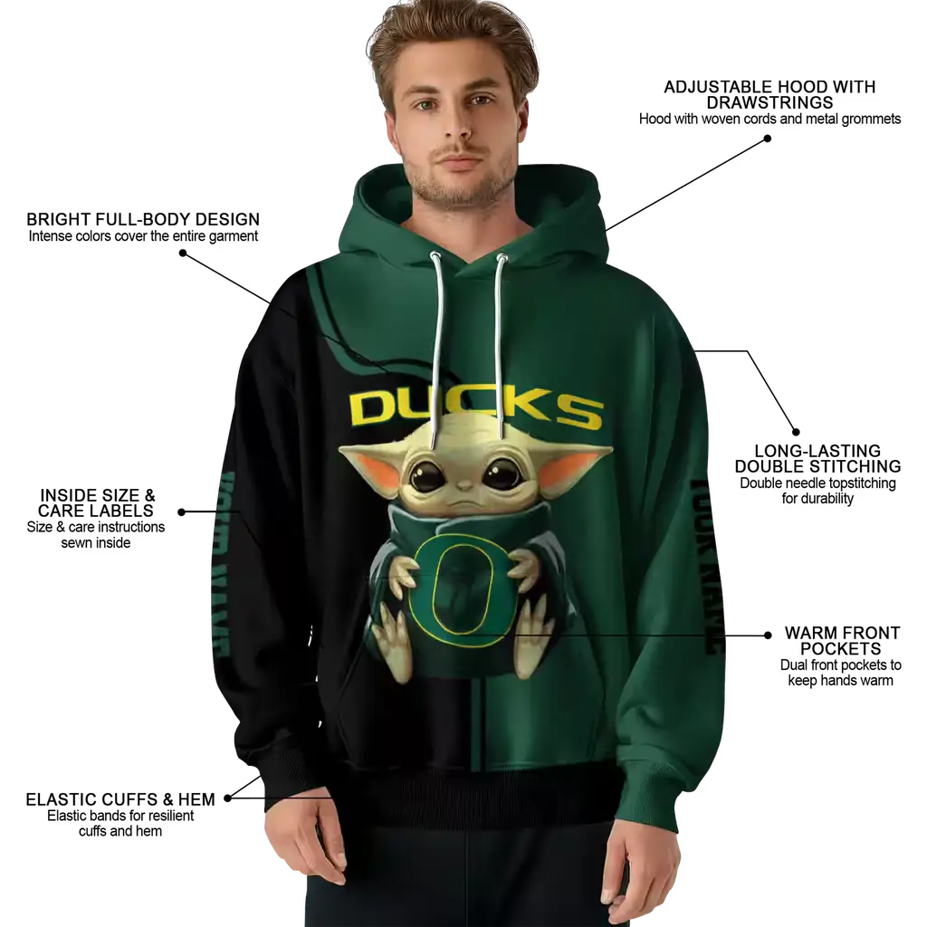 personalized oregon ducks baby yoda green black hoodie latest model personalized oregon ducks baby yoda green black hoodie latest model