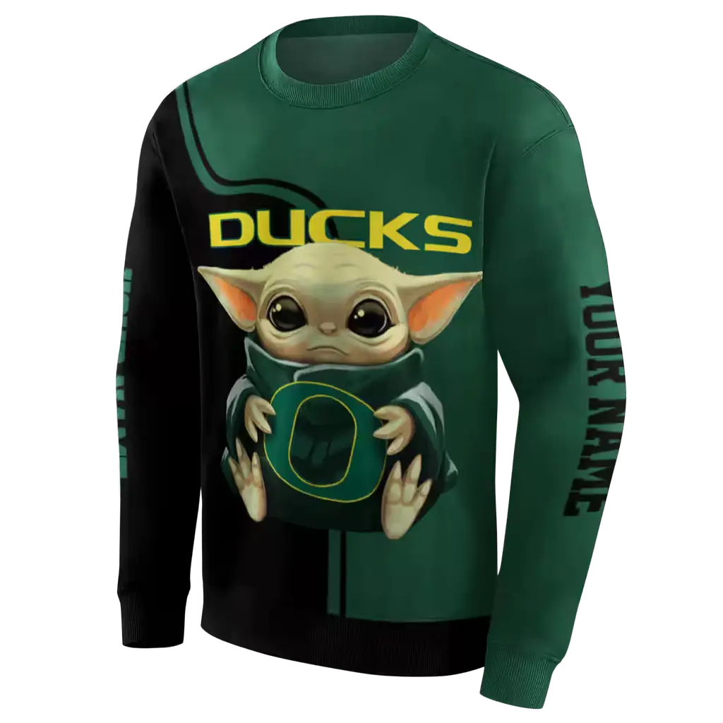 personalized oregon ducks baby yoda green black hoodie new arrival personalized oregon ducks baby yoda green black hoodie new arrival