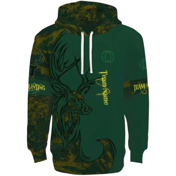personalized oregon ducks deer silhouette green hoodie best selling
