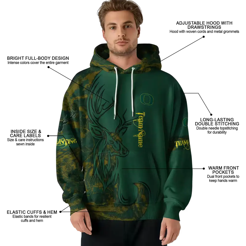 personalized oregon ducks deer silhouette green hoodie latest model personalized oregon ducks deer silhouette green hoodie latest model