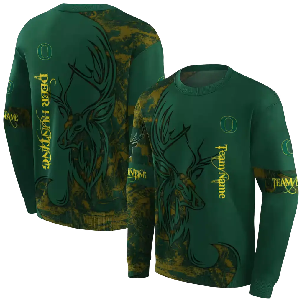 personalized oregon ducks deer silhouette green hoodie premium grade personalized oregon ducks deer silhouette green hoodie premium grade