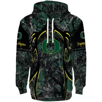 personalized oregon ducks hunting theme green black hoodie best selling