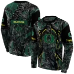 personalized oregon ducks hunting theme green black hoodie best selling