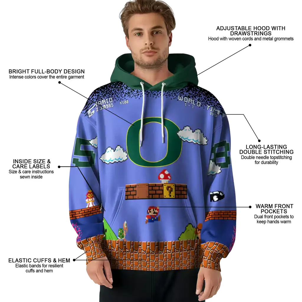 personalized oregon ducks mario blue black hoodie latest model personalized oregon ducks mario blue black hoodie latest model