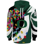 personalized oregon ducks puzzle pieces green hoodie best selling