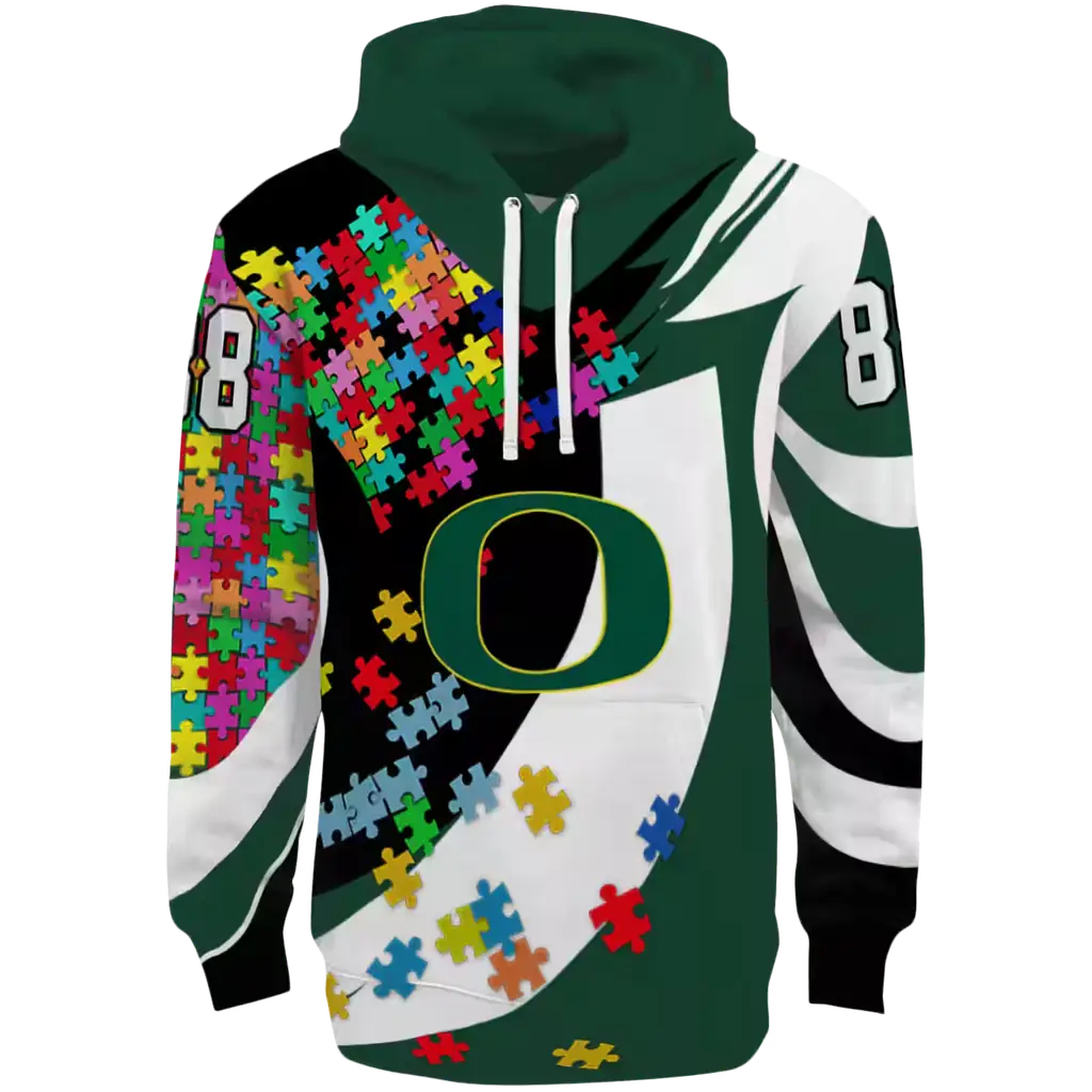 personalized oregon ducks puzzle pieces green hoodie best selling personalized oregon ducks puzzle pieces green hoodie best selling